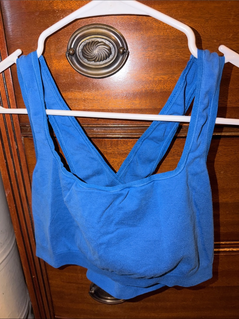 YITTY Blue Scoop Neck Sports Bra